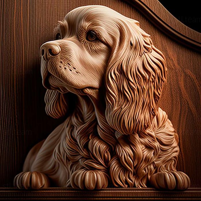 3D model American Cocker Spaniel dog (STL)